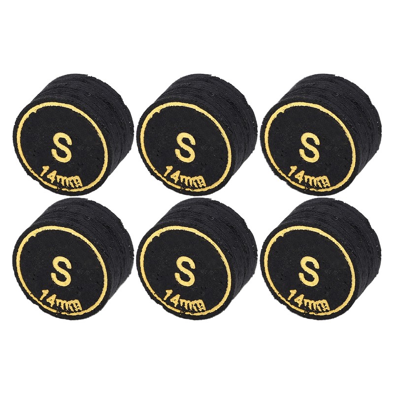 6pcs Pool Cue Tips Professional Multi Layers Billiard Pool Cue