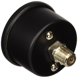 Edelbrock 650310 Mnb Series 0-15 Psi Silicone Filled Pressure Gauge W/ 1/8 Npt Male Inlet, Blk Case & Bezel