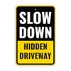 1PC Reflective Hidden Driveway Sign, 18 x 12 Inches -