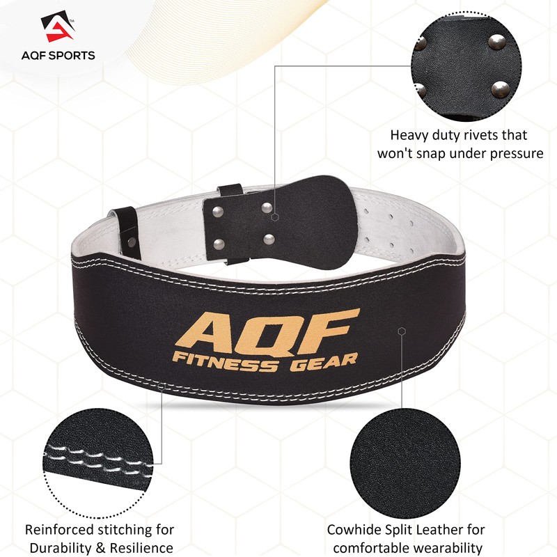 AQF Weight Lifting Belt for Men Gym Fitness, 4" Padded