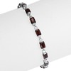 Silvershake 9.75ct. Natural Garnet 925 Sterling Silver 7 to 8.5