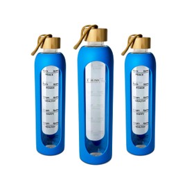 I AM THAT, SPEAK,DRINK,THINK, POSITIVE 32 oz borosilicate glass water bottle