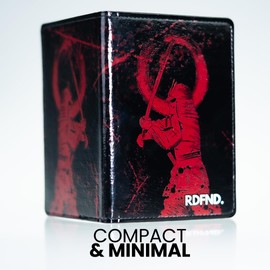 SIMPLYMDRN Samurai - RDFND Minimalist Passport Wallet - Credit Card Holder - Cool Wallet For Men - Faux Leather Thin Wallet - Ultra Slim