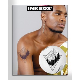 Inkbox Temporary Tattoos, Semi-Permanent Tattoo, One Premium Easy Long Lasting, Waterproof Temp Tattoo with For Now Ink - Lasts 1-2 Weeks, Planet Tattoo, 4 x 4 in, Rockies