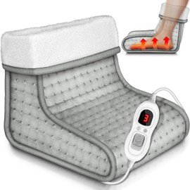 sinnlein foot warmer with 6 temperature settings and timer, electric foot heating, overheating protection and automatic switch-off
