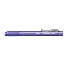Pentel ZE22V, Clic Eraser Grip, Retractable Eraser, Violet Barrel, Box of 12