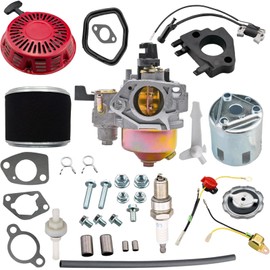 GX240 Carburetor Tune Up Kit Fits for Honda Honda GX 240 GX270 GX 270 8HP 9Hp Engine Parts Carb Replaces 16100-ZH9-W21, 16100-ZE2-W71, 1616100-ZH9-820 with Recoil Starter Ignition Coil