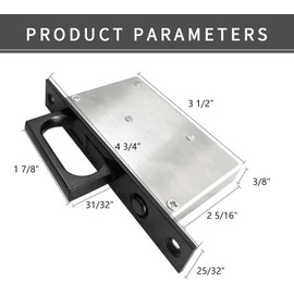 senharvest Recessed Finger Flush Pulls with Edge Pull -Sliding Closet Door Handles Hardware Suitable for Pocket Door,Closet Door,Sliding Doors, Barn Door Handle (Black, 4.72Inch)