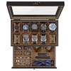 GALHUBIS Watch Box with 10 Slots, 2-Tier Watch Case for
