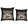 North Pole Express Christmas Train Throw Pillow