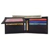 Bio-fold Mens Black Smooth Leather Genuine Leather Wallet