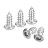sourcing map Hex Socket Self Tapping Screws, M3 x 6mm