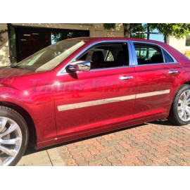 Trims Express-Made in USA fit:2011-2023 Chrysler 300/300C 4Pc Stainless Flat Body Side Molding Trim 2"