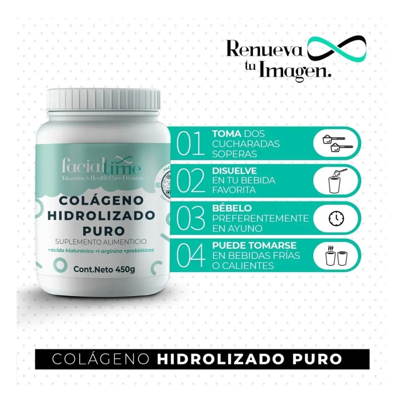 Colágeno Hidrolizado Pack 2x450g Antiedad Facialtime
