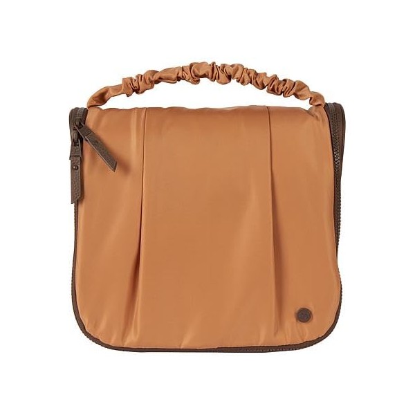 Samantha Brown To-Go Rouched Handle Cosmetic Case (Taupe Colorblock)