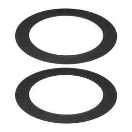 PATIKIL Goof Rings for 6/8 Inch Recessed Can Lighting Down Light, 2 Pcs Metal Goof Trim Rings Cover, Outer Diameter 8.66-inch, Inner Diameter 6.29-inch, Matte Finish Black, Flush Mount