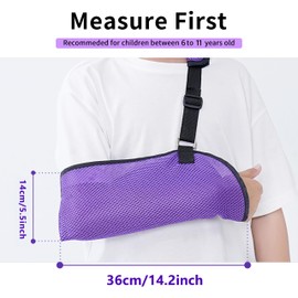 Solmyr Arm Sling for Kids, Arm Brace for Broken Fractured Bones Elbow Wrist Support, Arm Support Sling Shoulder Immobilizer for Children Shoulder Injury, Suit for Left and Right Arms, 6-11Ages Boy and Girl