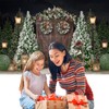 Mocsicka 10x7ft Winter Christmas Rustic Wood Door Photography Backdrop Xmas