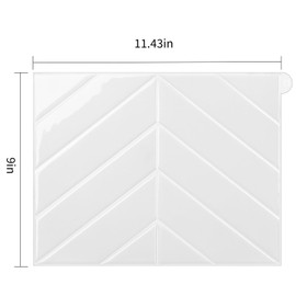 AllDecoo Peel and Stick Backsplash for Kitchen,New Upgrade Herringbone Tiles,Stick on Subway Tile Peel and Stick Backsplash,Whtie 10-Sheet.