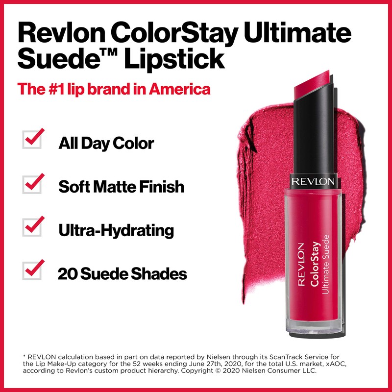 Revlon Lipstick, ColorStay Ultimate Suede Lipstick, High Impact Lip color