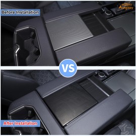 Car Center Control Armrest Box Storage Box Cover Compatible with Toyota Tundra/Sequoia 2022-2025 Interior Armrest Cover Bowl Trim Cover Armrest Storage Box Slot Cover Accessories High Configuration