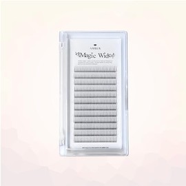 Amber Lash Magic Wide 2D MIX Lash Tray for Eyelash Extension for Professionals with Various Curls (B Curl)