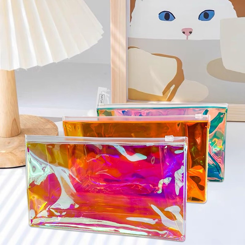 TotePrint Holographic Phantom PVC Waterproof Makeup Pack for Travel Makeup,