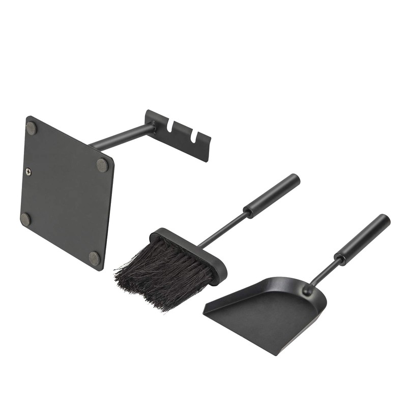 Aboniris Hearth Tidy Set, All Black, Wood Stove Tool Set,