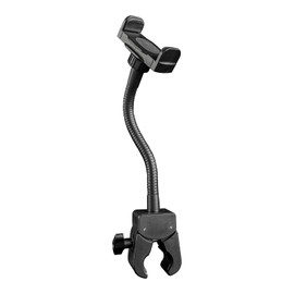 Angksorm KBC1417 Mic Stand Phone Holder, Heavy-Duty Gooseneck Phone Holder with Super Clamp & Universal Phone Mount, Adjustable 360° Flexible Arm Clip for Mic Stand, Music Stand, Tripod, 9-INCH