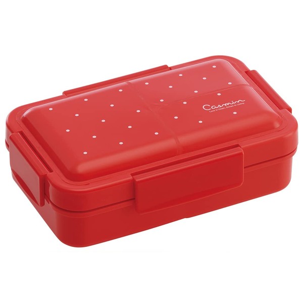 Skater PALT6AG-A Antibacterial Packing, 4-Point Lock, Fluffy Lunch Box, 19.7 fl oz (550 ml), Women's, Casmine, Red