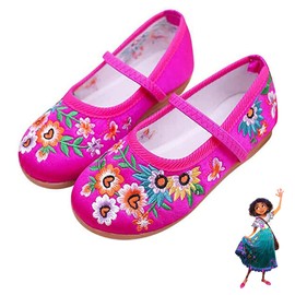 Bkotoo Encanto Mirabel - Zapatos de vestir para niñas - Zapatos de disfraz de princesa Isabela Madrigal, Rosa, 13.5 Toddler