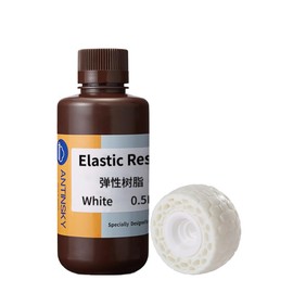 Antinsky Elastic Resin LCD UV-Curing 3D Printer Resin 405nm Photopolymer Resin for LCD/DLP High Flexibility High Resilience Stable Performance White 500g