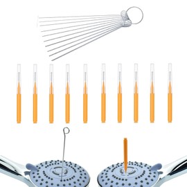 Multisize Shower Head Cleaning Brush Tool, Shower Head Small Cleaning Brush Anti Clogging Cleaning Brush for Nozzle Pore Gaps Clean Printer Tubes (Orange)