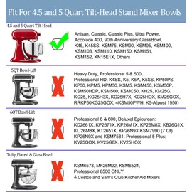 Flex Edge Beater For Kitchenaid Mixer Accessory,Kitchen Aid Attachments For Mixer,Fits Tilt-Head Stand Mixer Bowls For 4.5-5 Quart Bowls,Beater With Silicone Edges,(black)