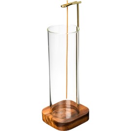 DANNY LIB Glass Incense Burner, Incense Burner, Incense Saucer, Ash Spill, Stylish, Scandinavian Style, Interior Buddhist Altar (Cylindrical)