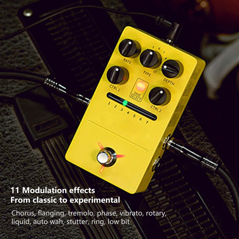 Multi Modulation Pedal Stereo 11 Modulation Effects True Bypass Phase