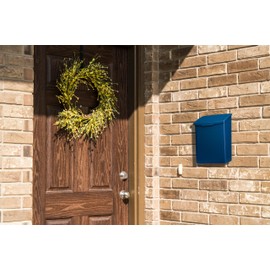 Architectural Mailboxes 2681BE Marina Wall Mount Mailbox, C1, Blue