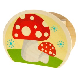 Hess Wooden Toy 15226 ? Box Made of Wood with Keys, Lucky Mushroom, Clover Leaf and Ladybird, Gift for Birthday or Other Occasions, Approx. 11.5 x 8.5 x 6.5 cm