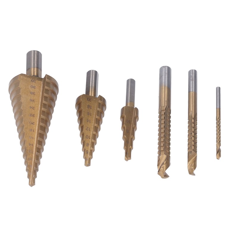 Step Drill Bit Set Universal Triangle Shank HSS High Hardness