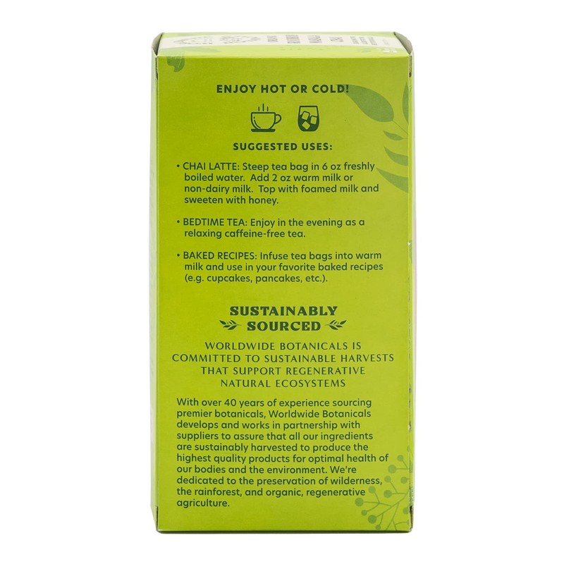 Worldwide Botanicals Rooibos Masala Chai Herbal Tea - Organic, Caffeine