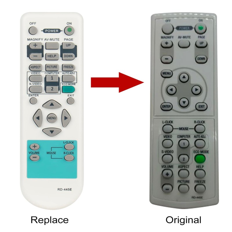 RD-445E Replacement Remote fit for NEC Projector NP-M300XS NP-M311W NP-M311X