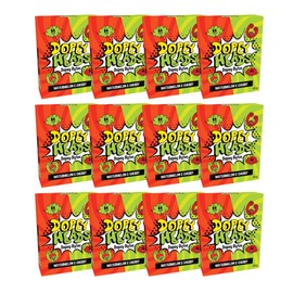 Dopey Heads | Dopey Bytes | HALAL | Watermelon & Cherry Bytes | Crunchy Bytes | Watermelon | Cherry | Tiny Candy | Pack of 12 | Weight 40g (1.41 oz) Each - Watermelon & Cherry
