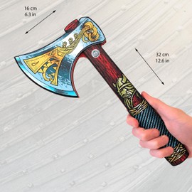 Liontouch Viking Axe | Chief Harald’s Medieval Foam Toy For Children’s Pretend Play With Norse Theme | Safe Weapons & Battle Armour For Dress Up & Costumes For Kids