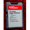 Hyper Tough 27pc Mini stubby driver set,ratchet,so