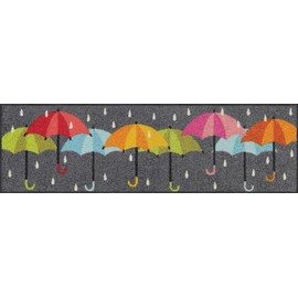 Salonloewe Raindance 030 x 100 cm Hallway Runner Narrow Entrance Mat Doormat Umbrellas Colourful