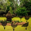 5Pcs Rooster Silhouette Acrylic Hollowed Assorted Style Rich Details Black