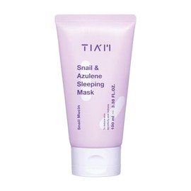 TIAM Snail & Azulene Sleeping Mask, 92% Snail Mucin Cream, For Dry, Sensitive Skin, Repair Damaged Skin, Not Tested on Animals (100ml / 3.38Fl Oz)