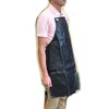 Black PVC Leather Apron, Black