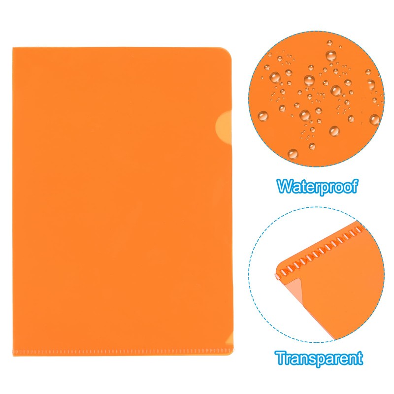 PATIKIL L Type Folders 50 Pack A5 Plastic File Project