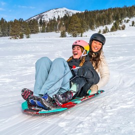 Sno-Storm Premium Foam Sno-Storm Snow Sled 2-Pack | Superior Foam Recreational Snow sled | Tow Rope and Handles | Sized for Youth and Adults | Contoured Deck Design | 50in-127cm Design Length